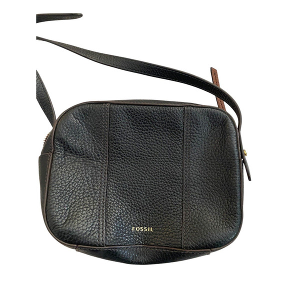 Fossil Leather Gemma Crossbody Shoulder Pebbled Black Leather Purse Barely Used - Picture 2 of 13